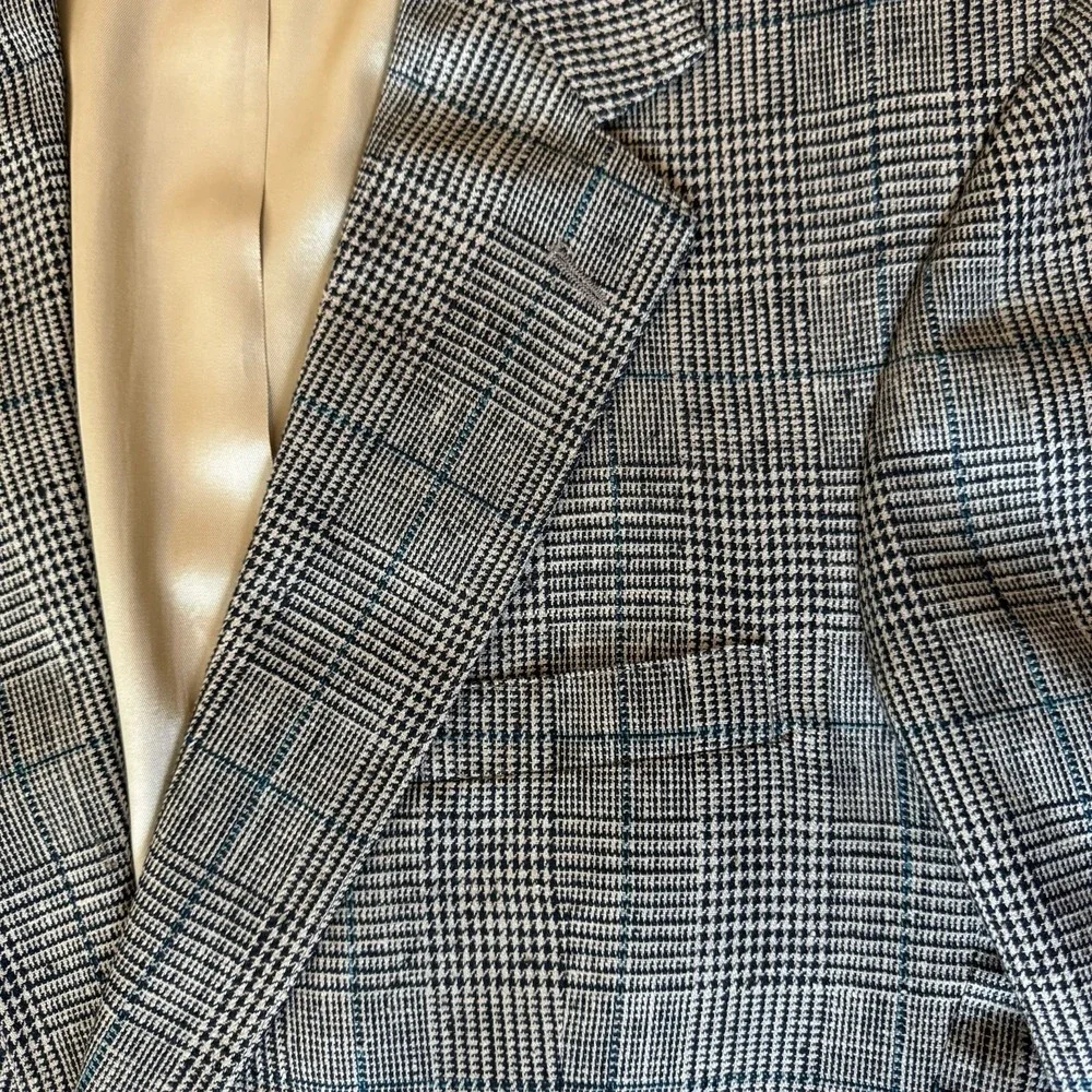 Silk Glen Plaid Blazer SOUTHAMPTON for NORDSTROM Men's 41R Sport Coat Jacket